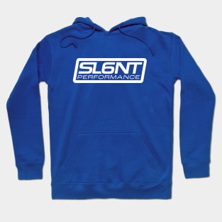 Slant 6 Performance (White + Blue) Hoodie